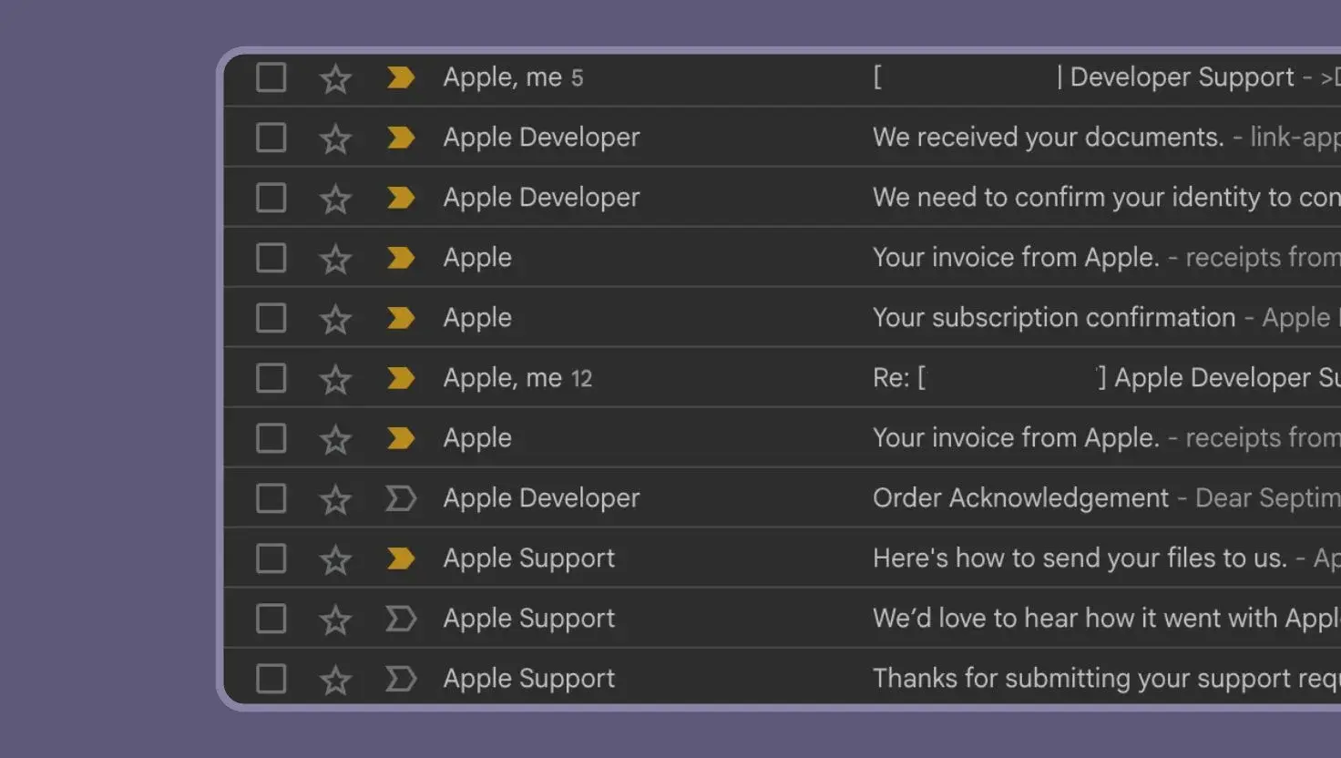 Susirašinėjimas su Apple